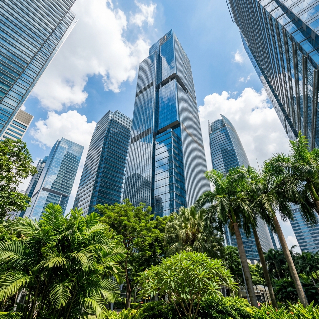 Modern city skyline representing financial growth and innovation